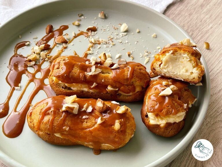 Pumpkin Éclairs with Salted Caramel