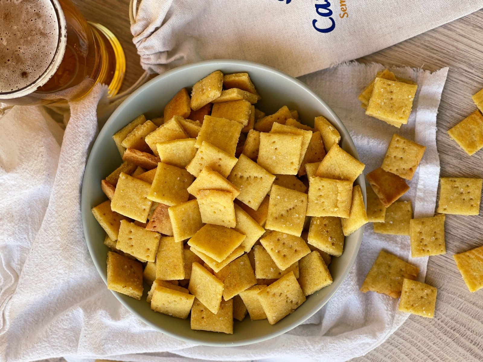 Cheddar, Beer and Rosemary Savory Biscuits – Buttery, Crisp and Delicious