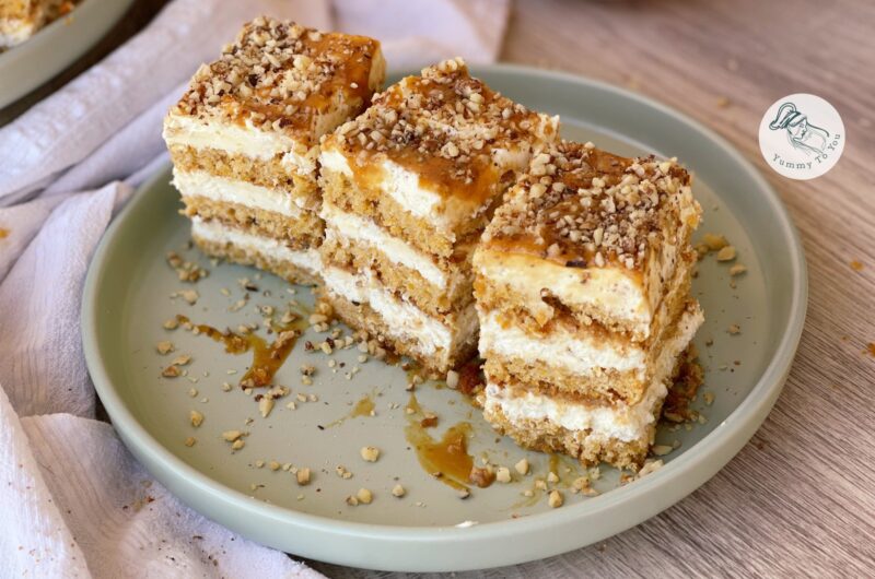 Roasted Pumpkin, Walnut and Salted Caramel Cake
