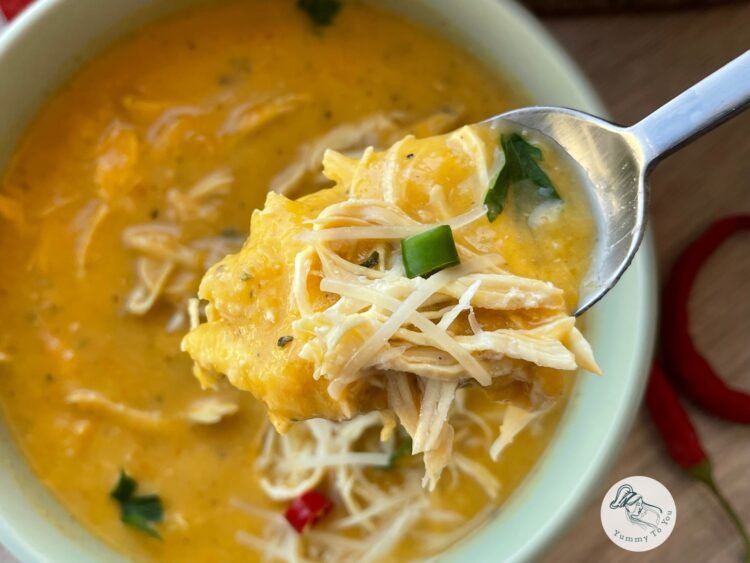Supă cremă de dovleac copt cu pui și parmezan servire 5 Supă cremă de dovleac copt cu pui și parmezan servire 5